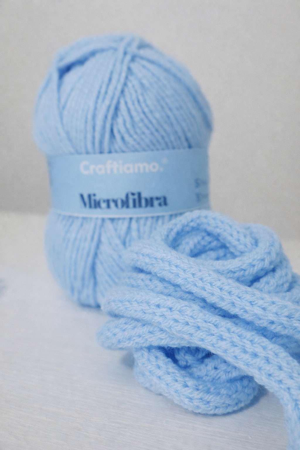 microfibra per tricotin celeste