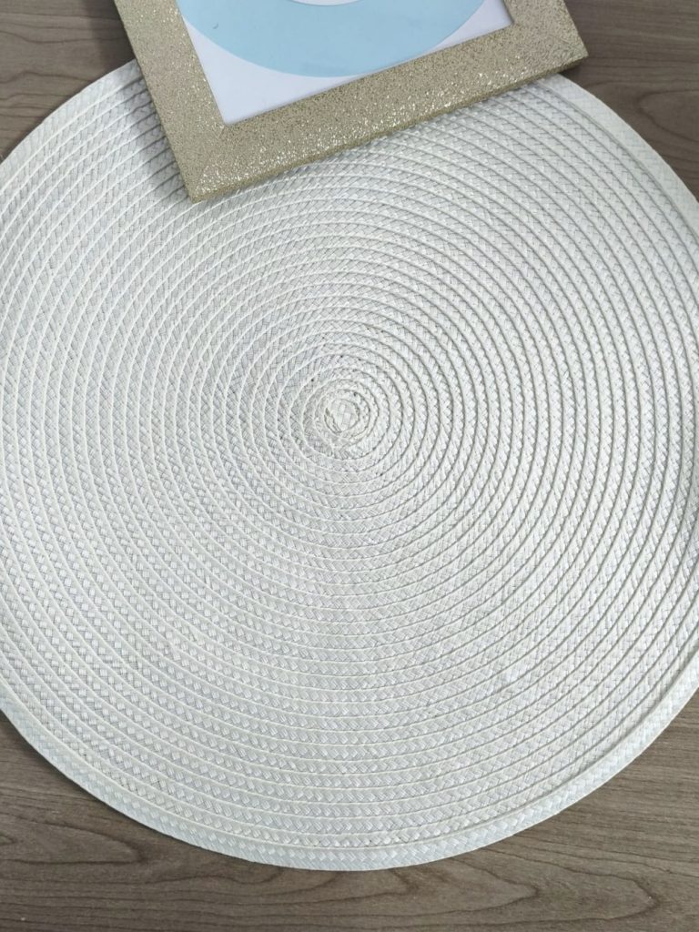 base tovaglietta in rafia per tricotin