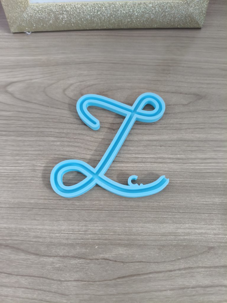 Alfabeto telaio lettera Z maiuscola e minuscola